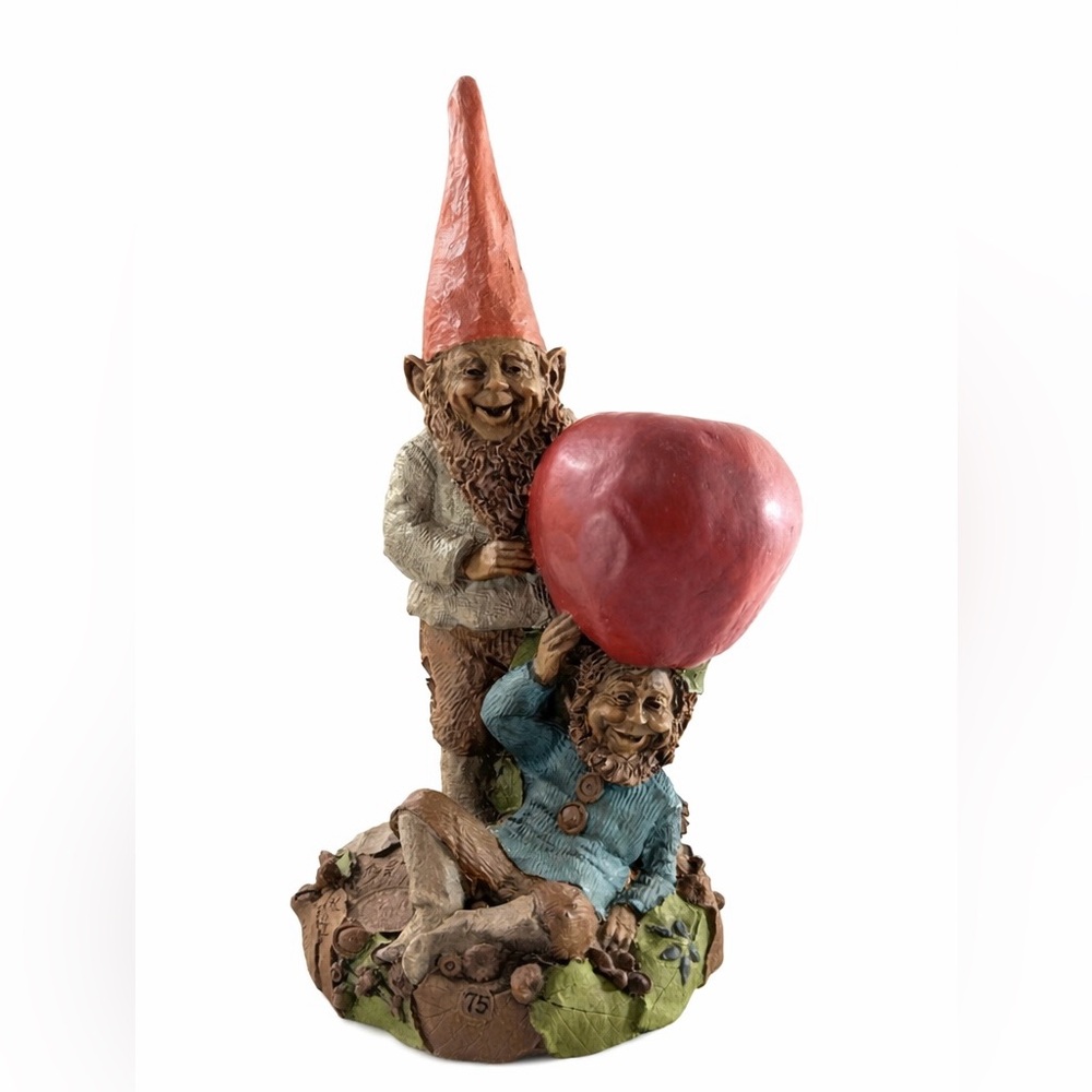 Thomas Clark Gnome Figurine Willie And Son 1985 Signed Piece 8.5”